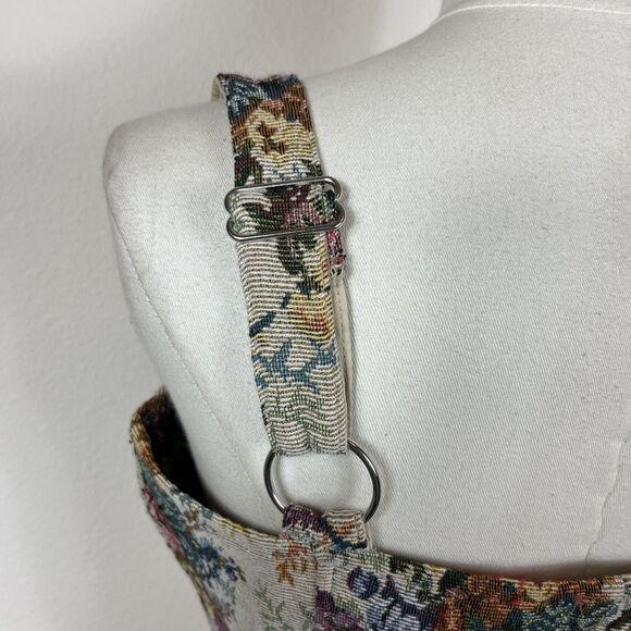 Sugar Thrillz Floral Tapestry Crop Top Womens Small Bustier Boho Floral Festival - Picture 3 of 8